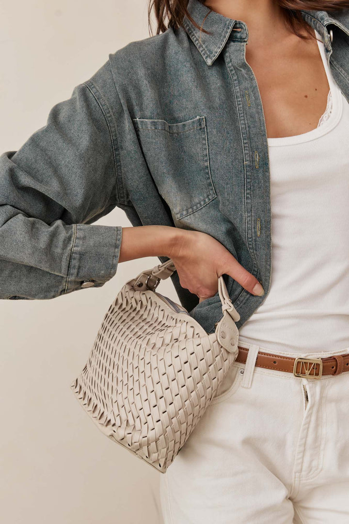 תיק קלוע רומא דמוי עור | אבן