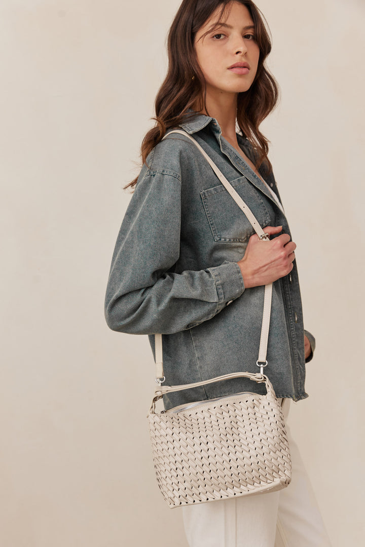 תיק קלוע רומא דמוי עור | אבן