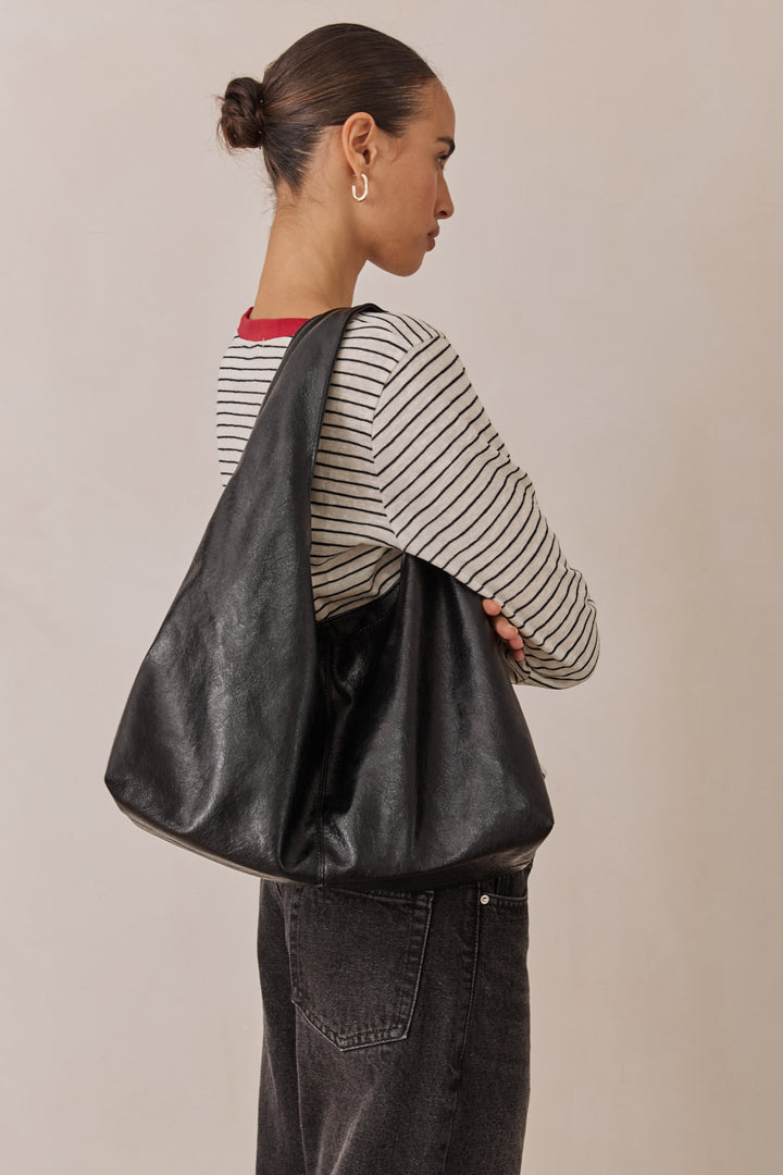 תיק צד הלני דמוי עור | שחור