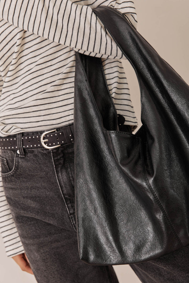 תיק צד הלני דמוי עור | שחור