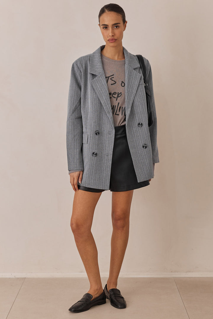 בלייזר מנואל סטרייפס | אפור