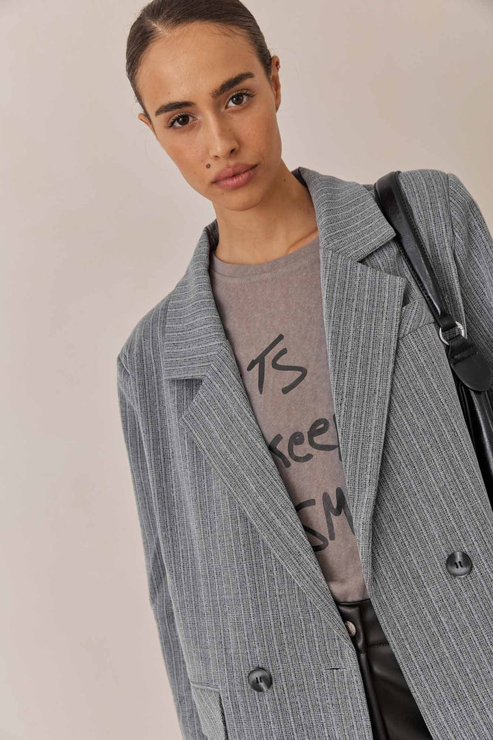 בלייזר מנואל סטרייפס | אפור