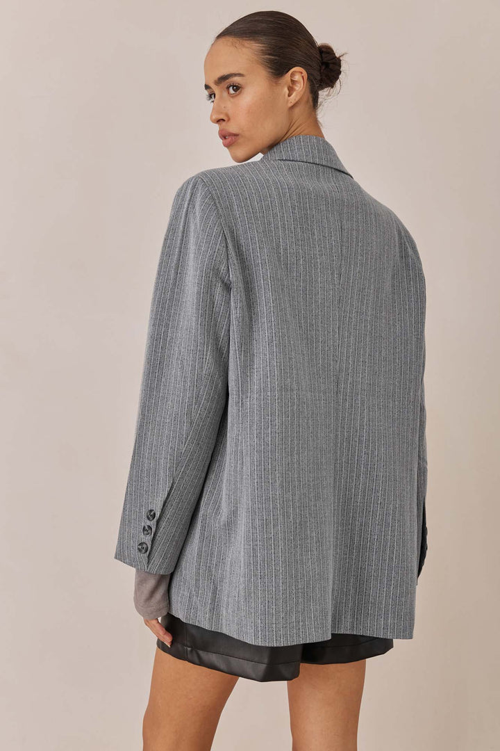 בלייזר מנואל סטרייפס | אפור