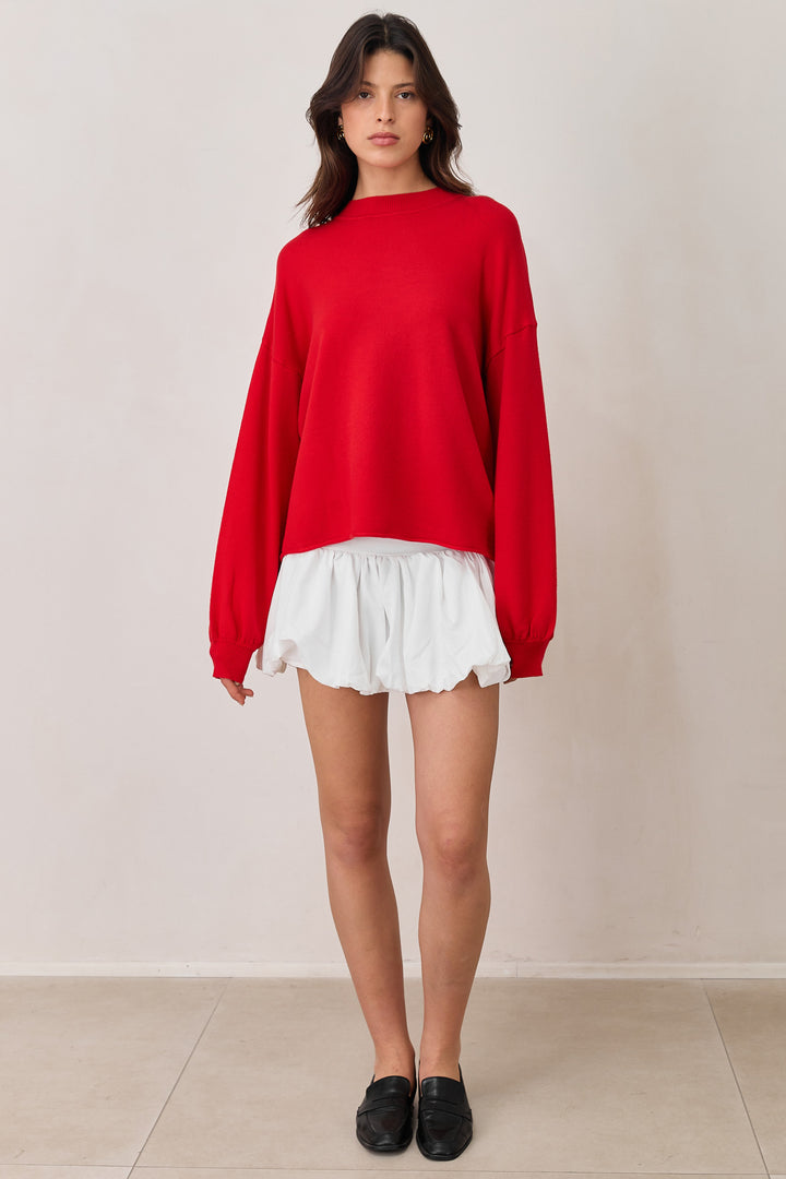 סריג פריז גזרת אוברסייז | אדום