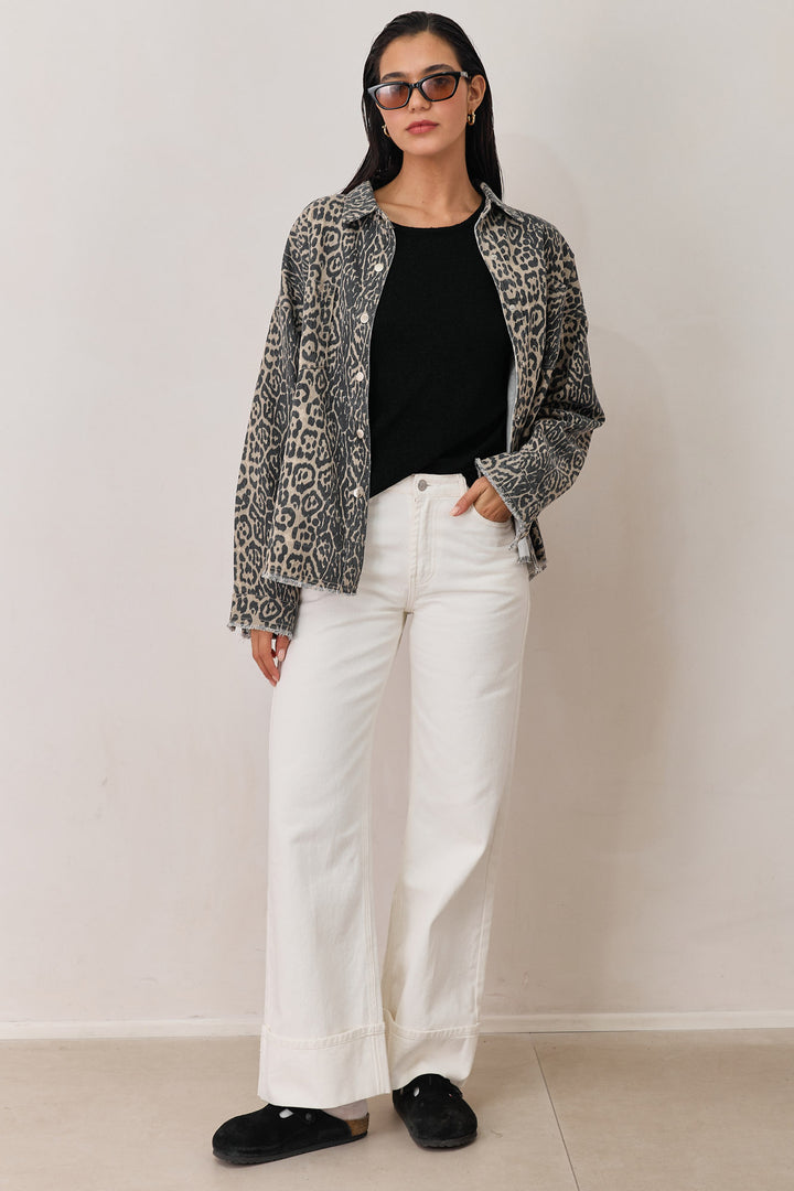 חולצת סריג קורפו בד שקפקף | שחור