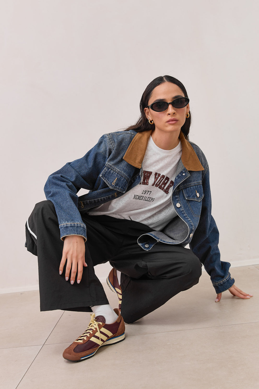 ג'קט ג'ינס דייזי בשילוב צווארון קורדרוי | ג'ינס