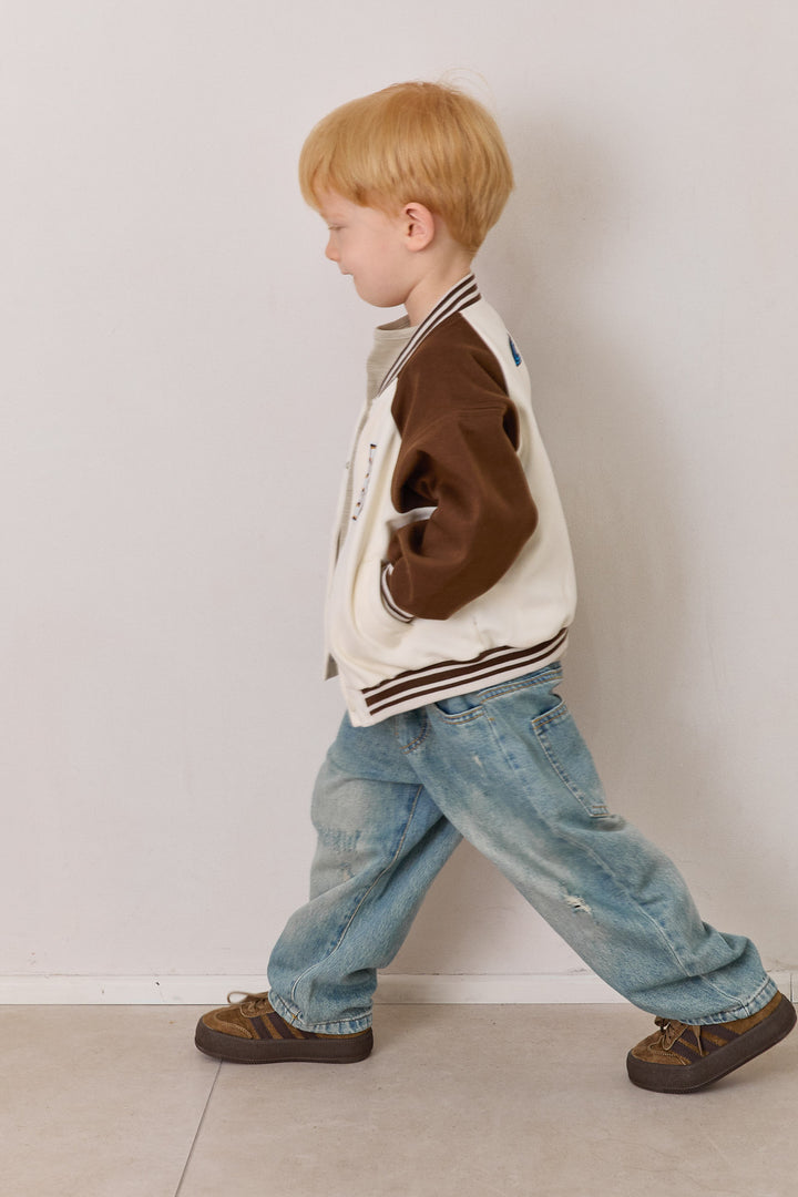 ג'קט בומבר בשילוב פאץ' | קרם/חום