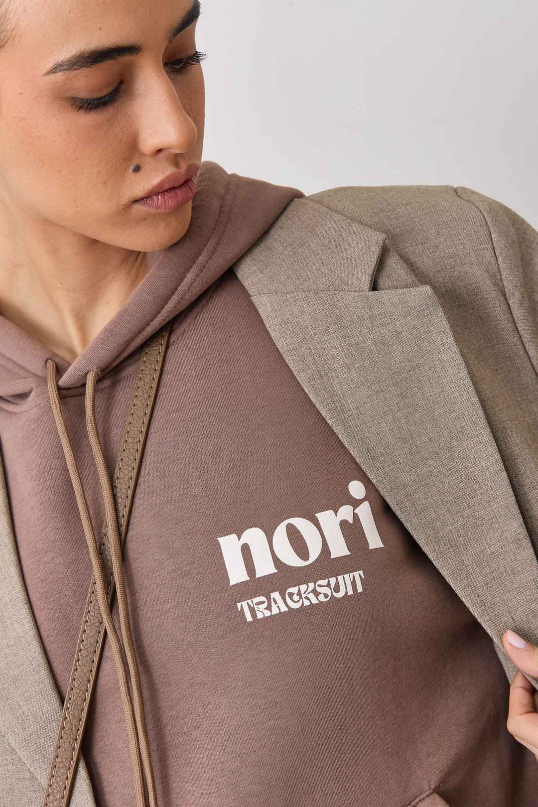 קפוצ'ון פוטר סאם גזרת אוברסייז | חום