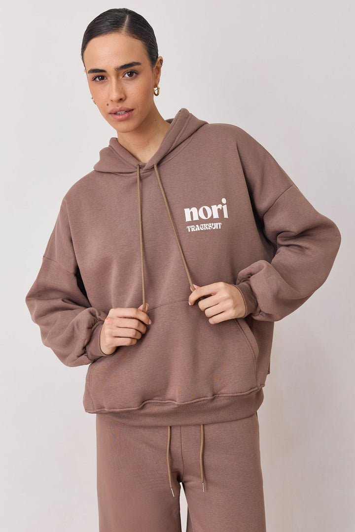 קפוצ'ון פוטר סאם גזרת אוברסייז | חום