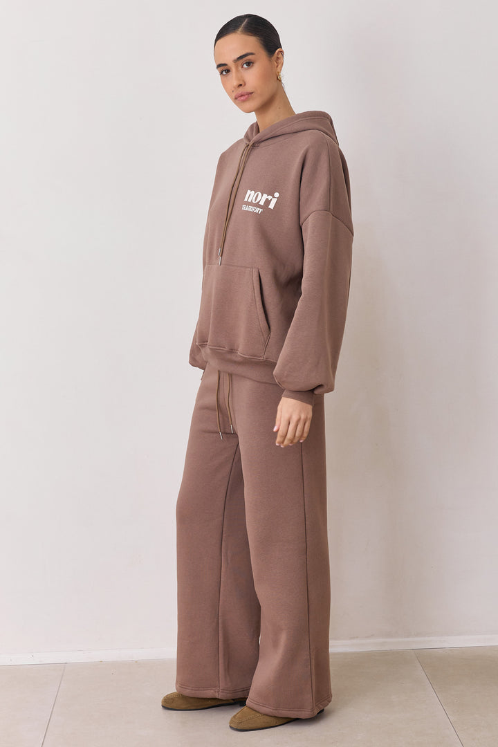 קפוצ'ון פוטר סאם גזרת אוברסייז | חום