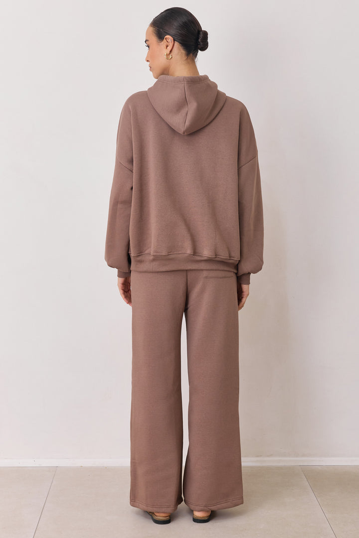 קפוצ'ון פוטר סאם גזרת אוברסייז | חום