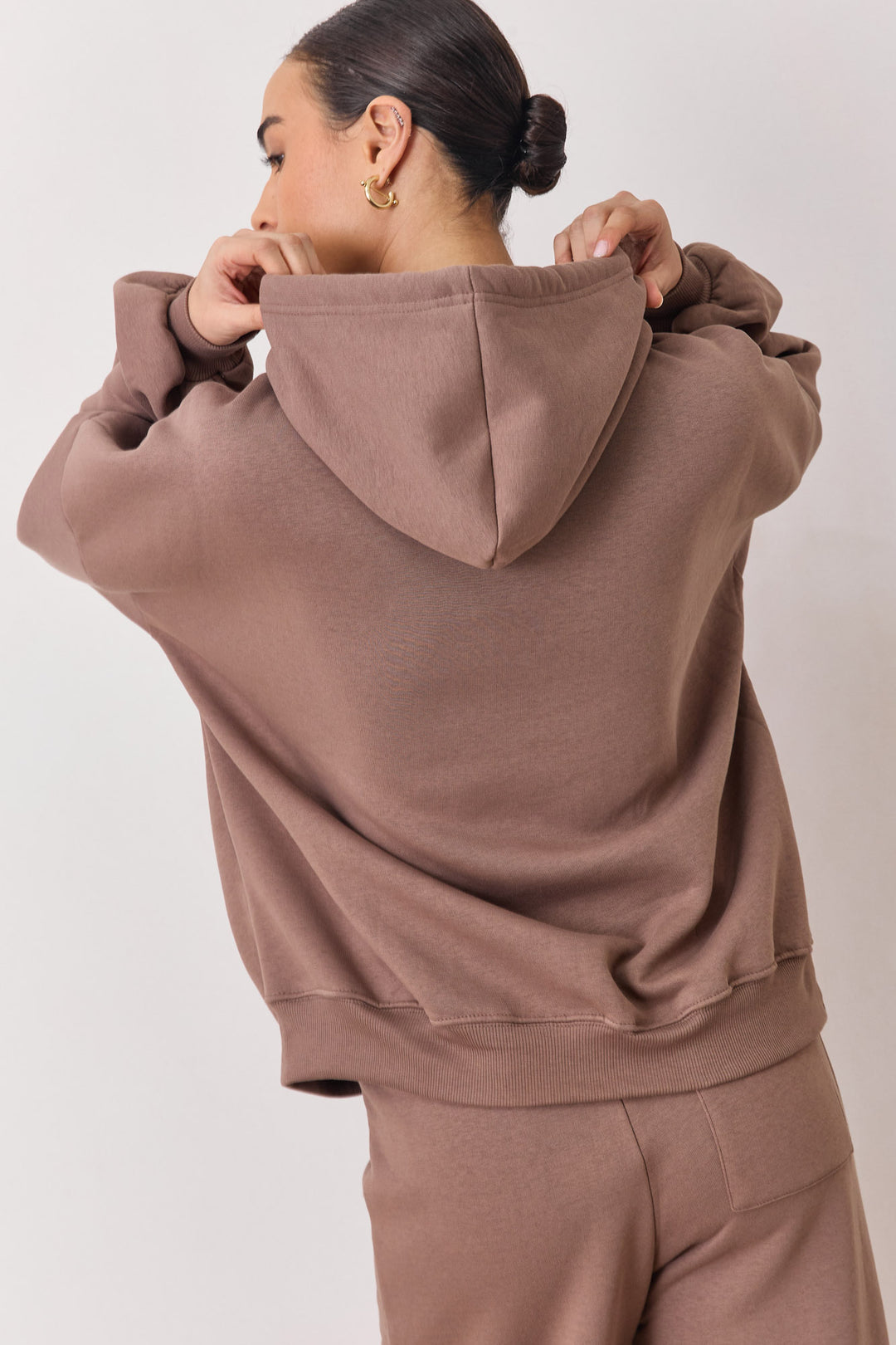 קפוצ'ון פוטר סאם גזרת אוברסייז | חום