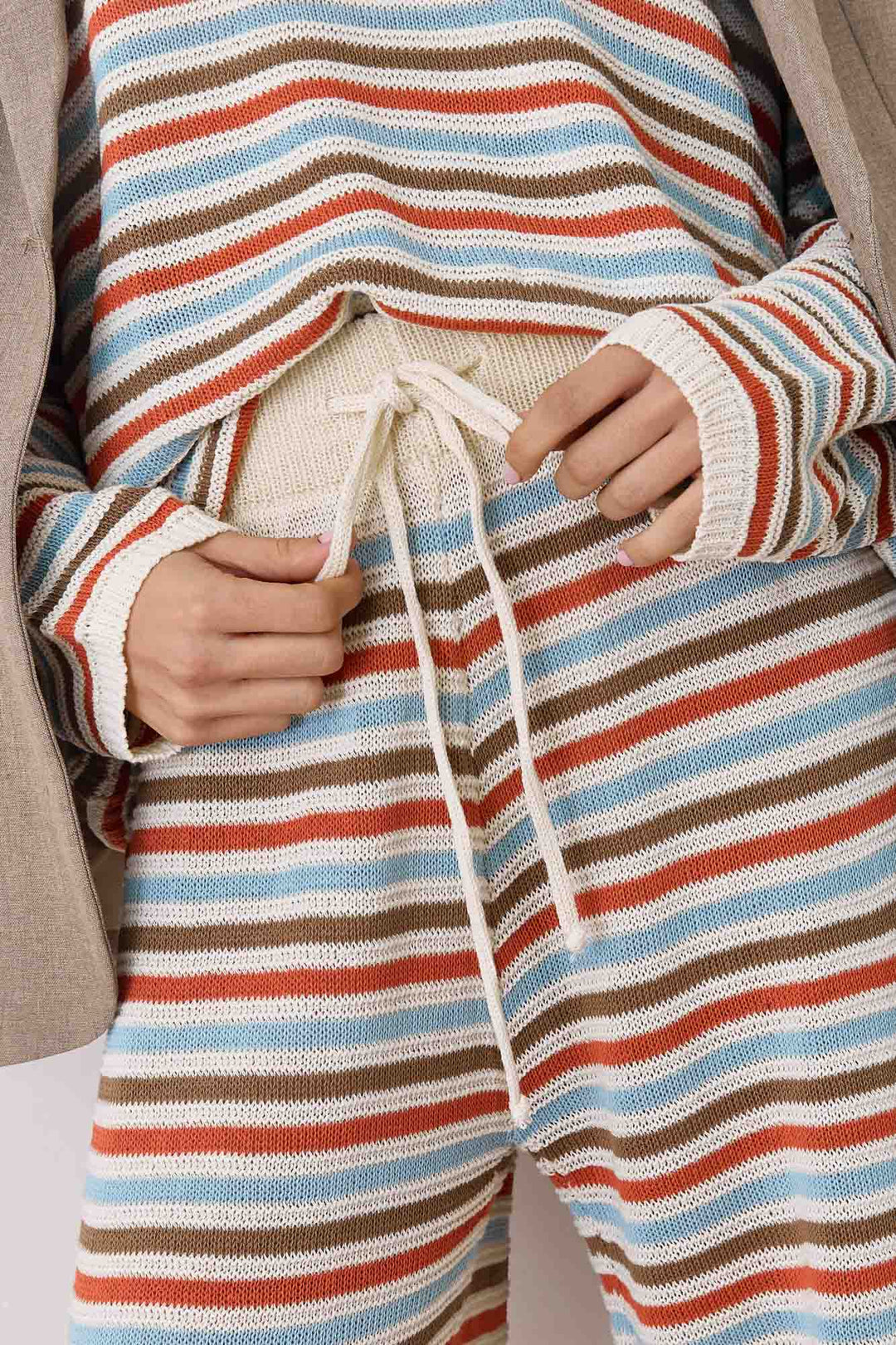 מכנסי סריג סן פרנסיסקו סטרייפס | צבעוני