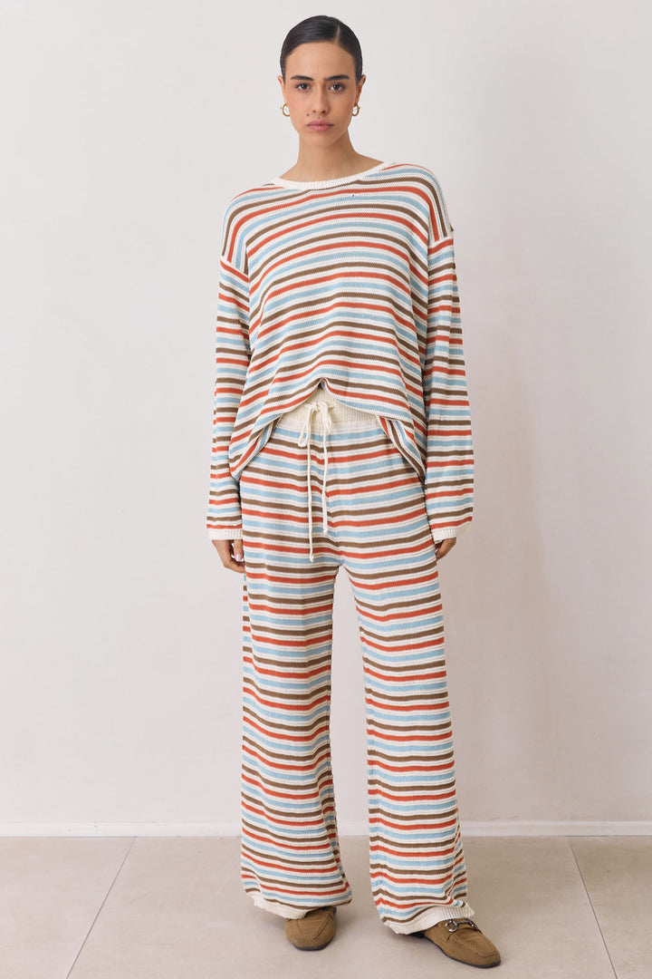 מכנסי סריג סן פרנסיסקו סטרייפס | צבעוני