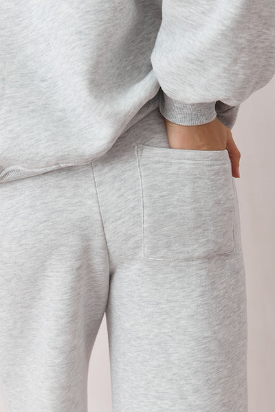 מכנסי פוטר סאם גזרה רחבה | אפור בהיר