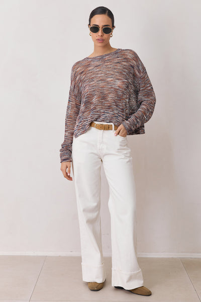 חולצת סריג אנט עם טקסטורה | צבעוני