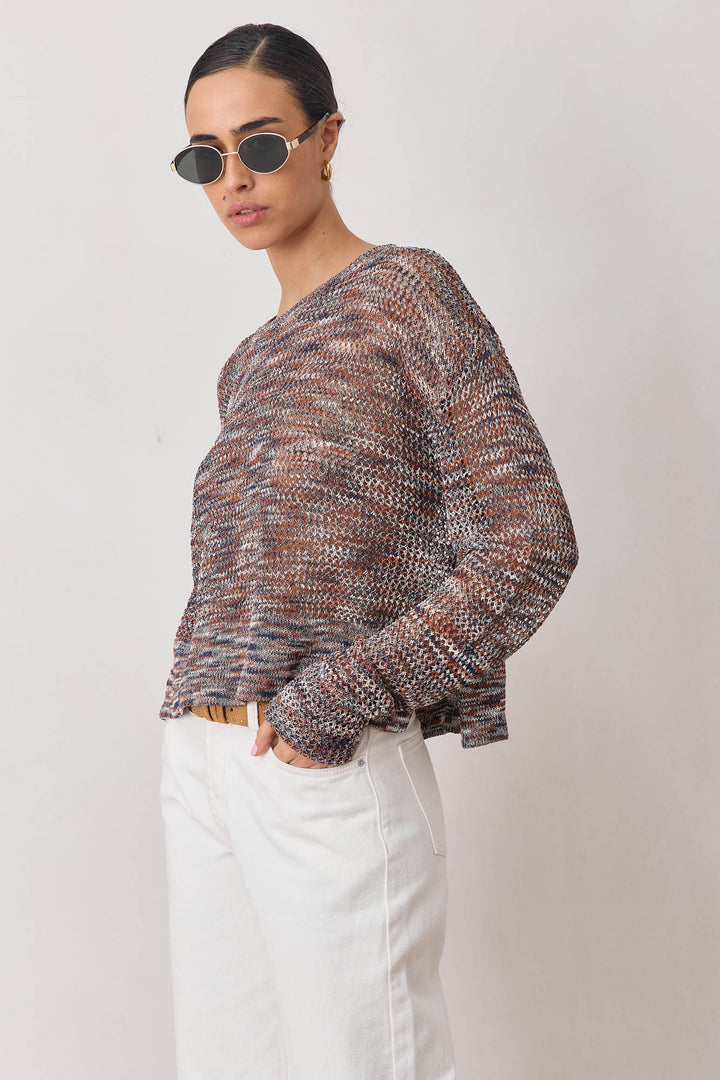 חולצת סריג אנט עם טקסטורה | צבעוני