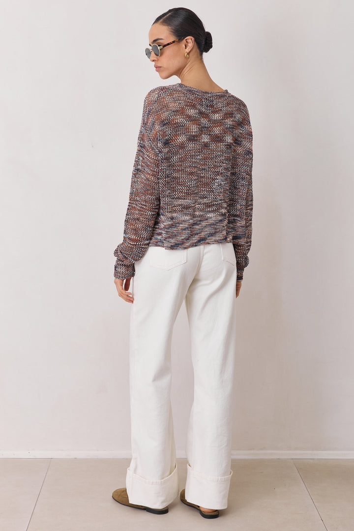 חולצת סריג אנט עם טקסטורה | צבעוני