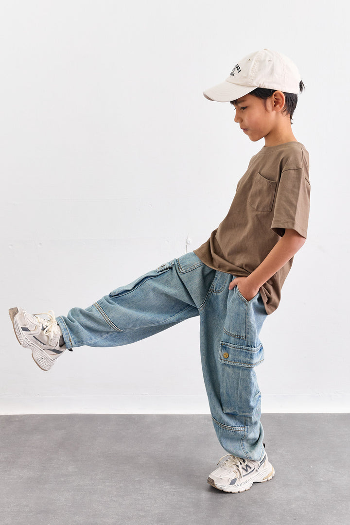 מכנסי דנים דגמ"ח גומי במותן | ג'ינס