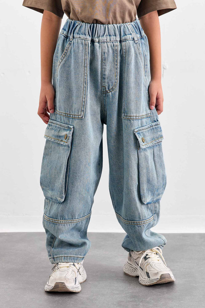 מכנסי דנים דגמ"ח גומי במותן | ג'ינס