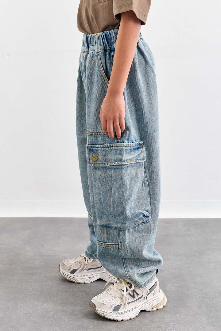 מכנסי דנים דגמ"ח גומי במותן | ג'ינס