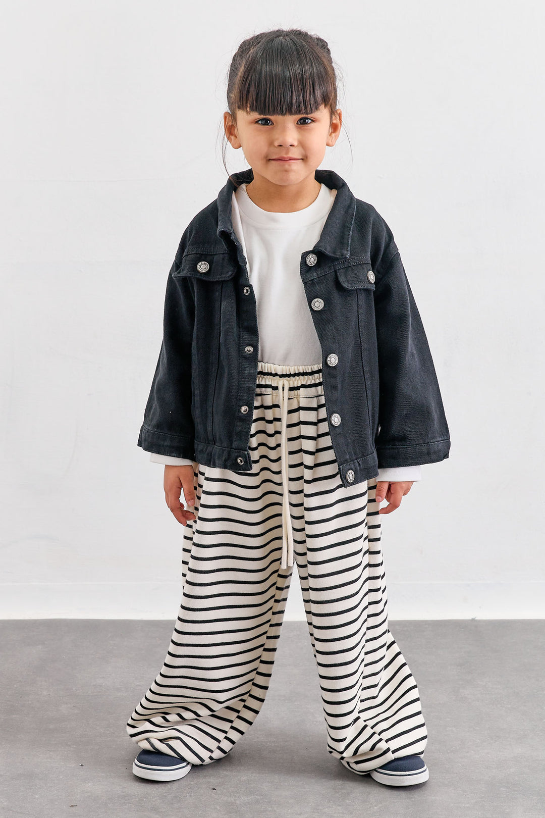 ג'קט ג'ינס כפתורים | שחור