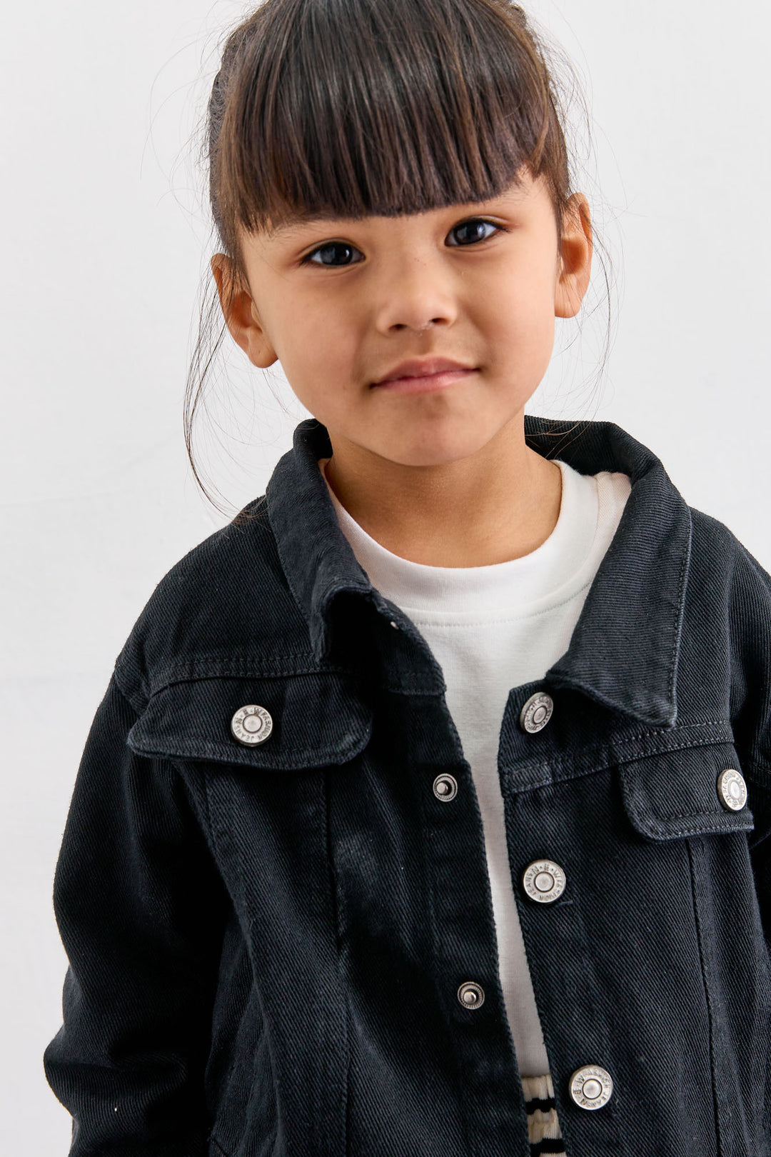 ג'קט ג'ינס כפתורים | שחור