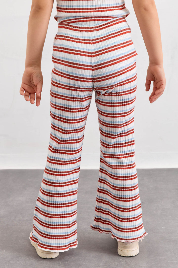 טייץ פדלפון הדפס פסים | קרם