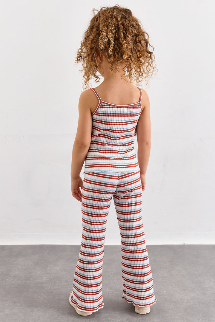 טייץ פדלפון הדפס פסים | קרם