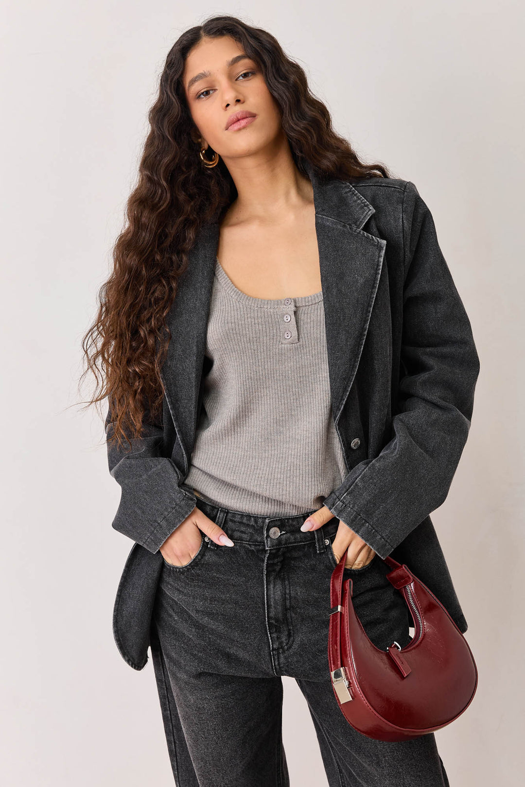 בלייזר טימור בד דנים וואש | שחור