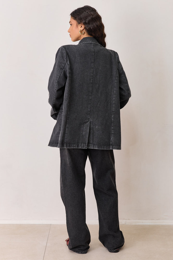 בלייזר טימור בד דנים וואש | שחור