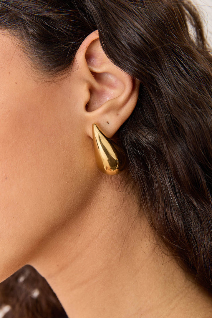 עגילי זהב דמיאן צורת טיפה | זהב