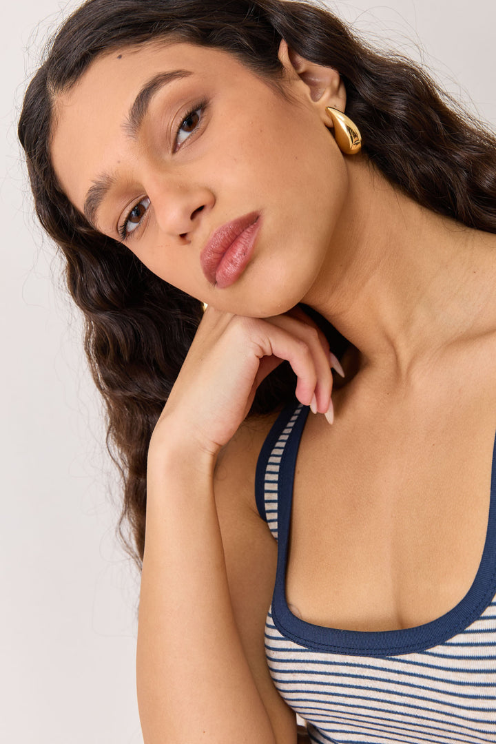 עגילי זהב דמיאן צורת טיפה | זהב