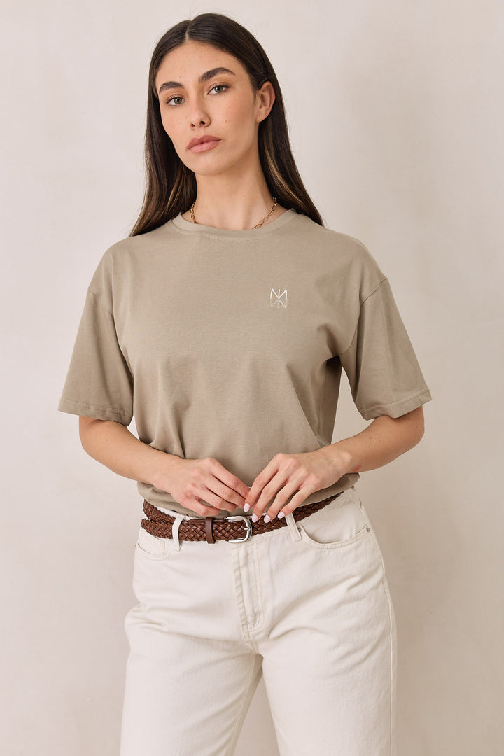 טי שירט קייפטאון רקמת לוגו | חאקי