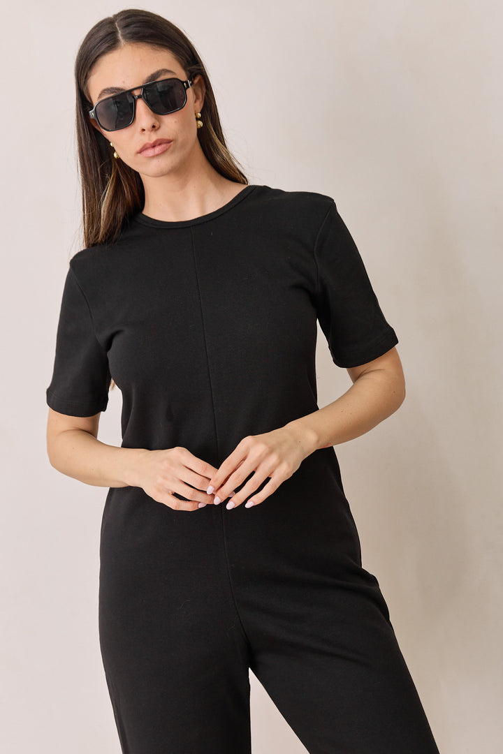 אוברול פרנץ' טרי שריל מחשוף גב | שחור