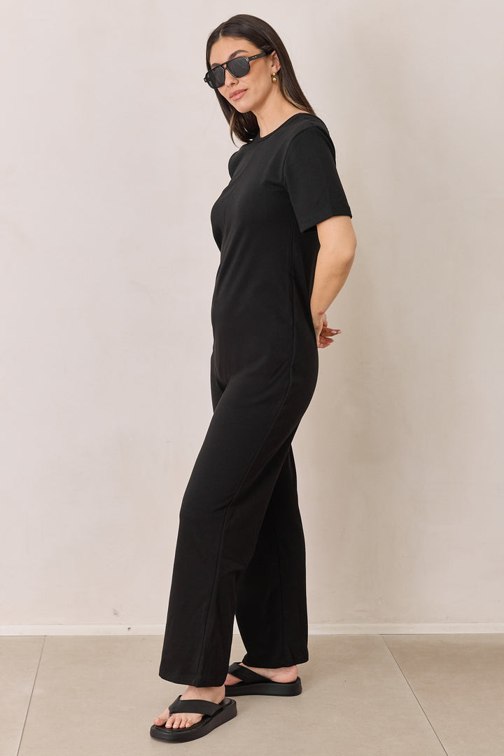 אוברול פרנץ' טרי שריל מחשוף גב | שחור