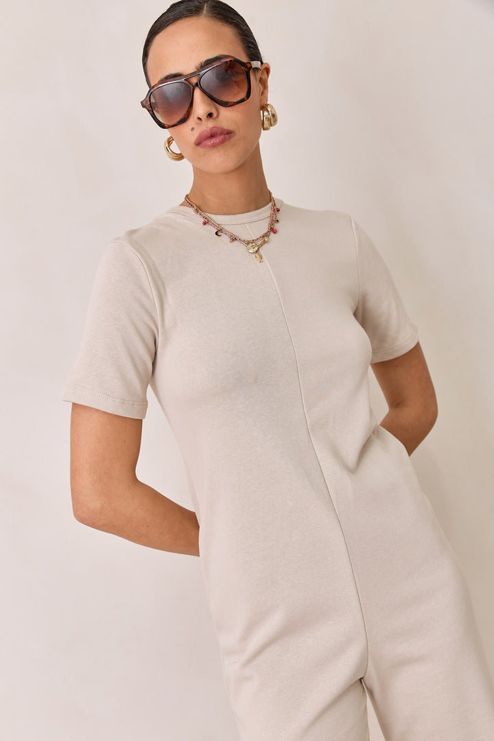 אוברול פרנץ' טרי שריל מחשוף גב | אבן