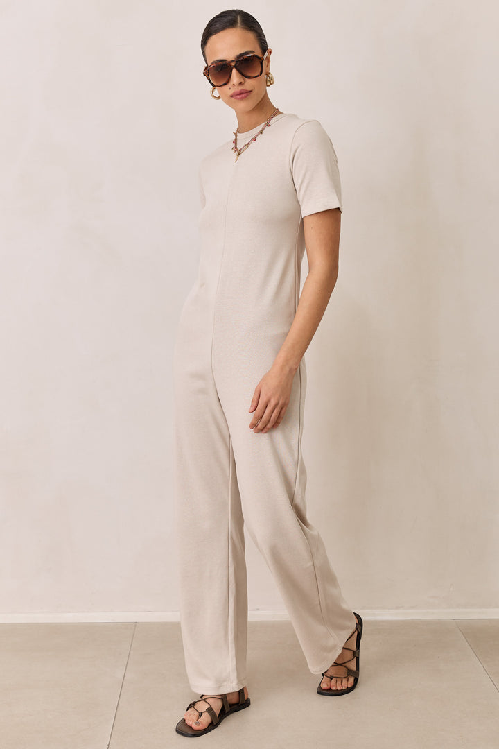 אוברול פרנץ' טרי שריל מחשוף גב | אבן