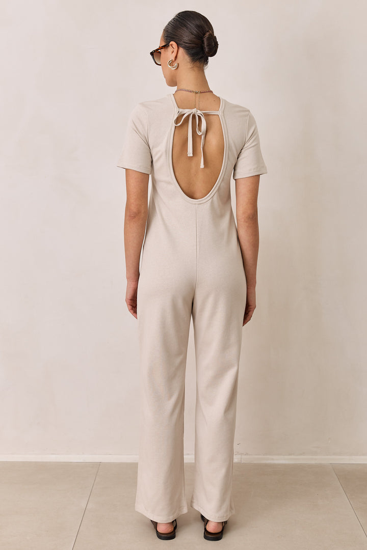 אוברול פרנץ' טרי שריל מחשוף גב | אבן