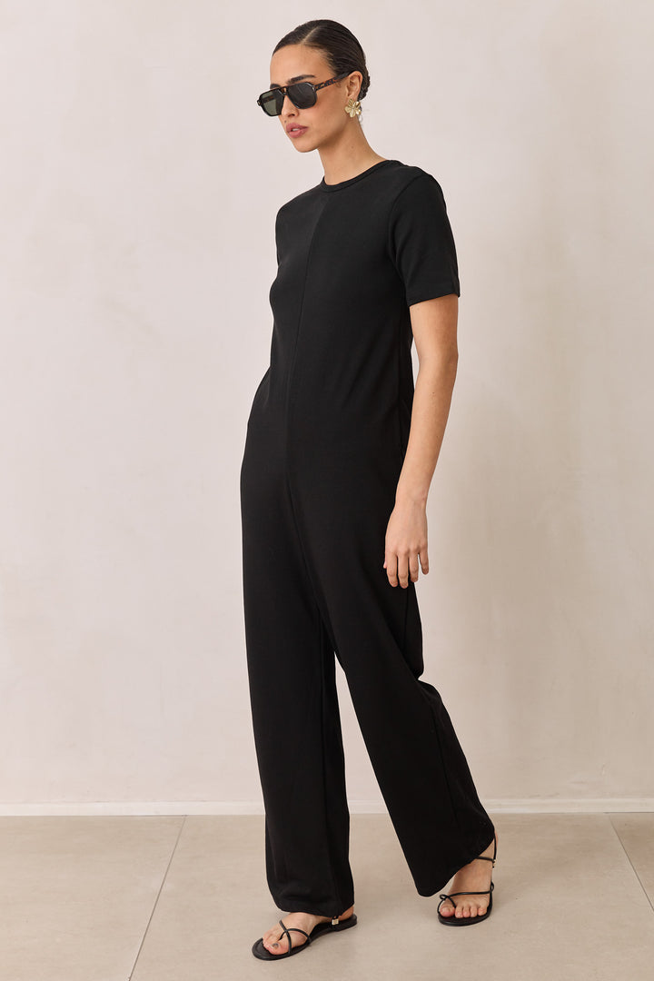 אוברול פרנץ' טרי שריל מחשוף גב | שחור