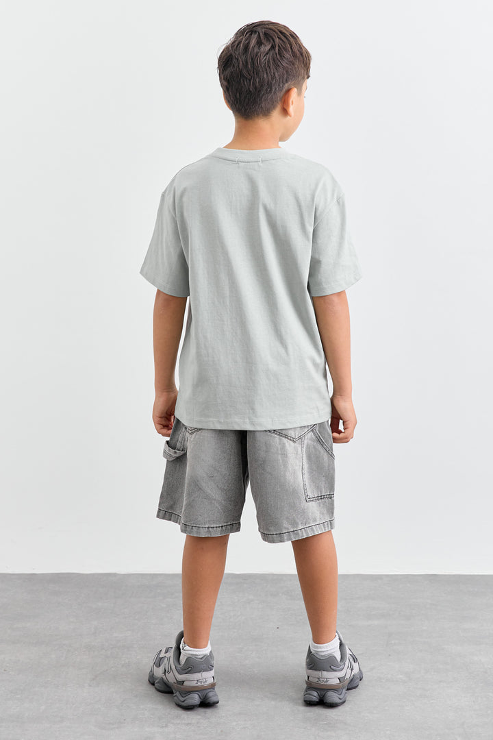 טי שירט Sunglasses בגזרת אוברסייז | ירוק