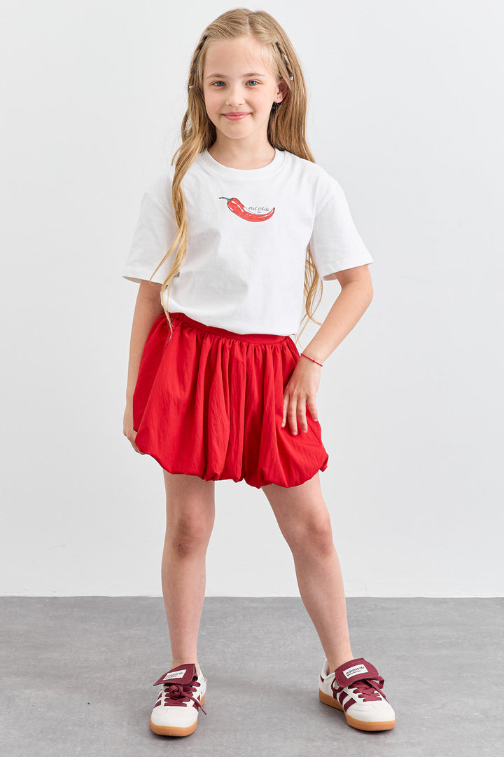 טי שירט HOT CHILI בגזרת אוברסייז  | לבן