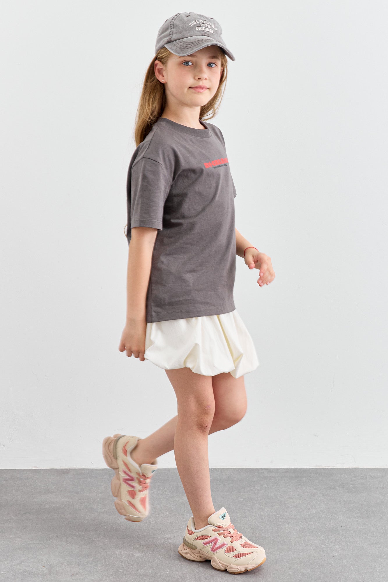 טי שירט ROCK&ROLL בגזרת אוברסייז | אפור כהה