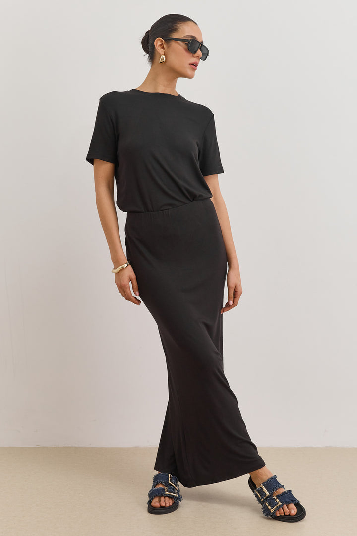 חולצת סולאנז' שרוול קצר | שחור