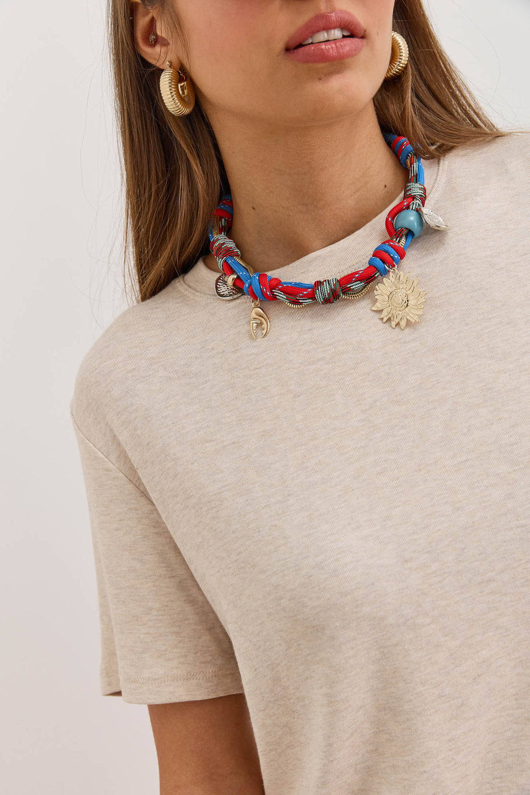 חולצת סולאנז' שרוול קצר | בז'