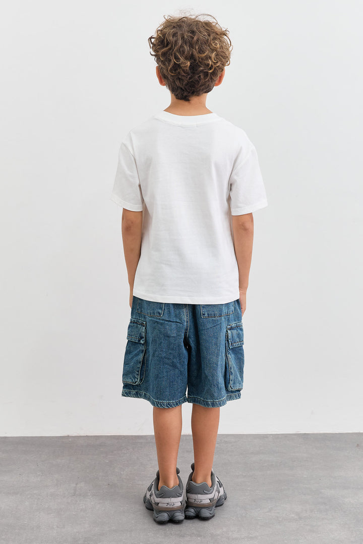 טי שירט CALIFORNIA בגזרת אוברסייז | לבן