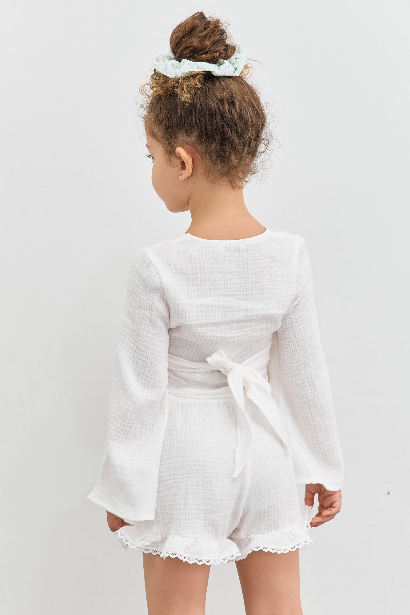 מכנסי טטרה בגימור מלמלה | לבן