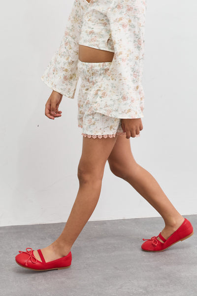 מכנסי טטרה פלאוורס עם כיווצים | צבעוני