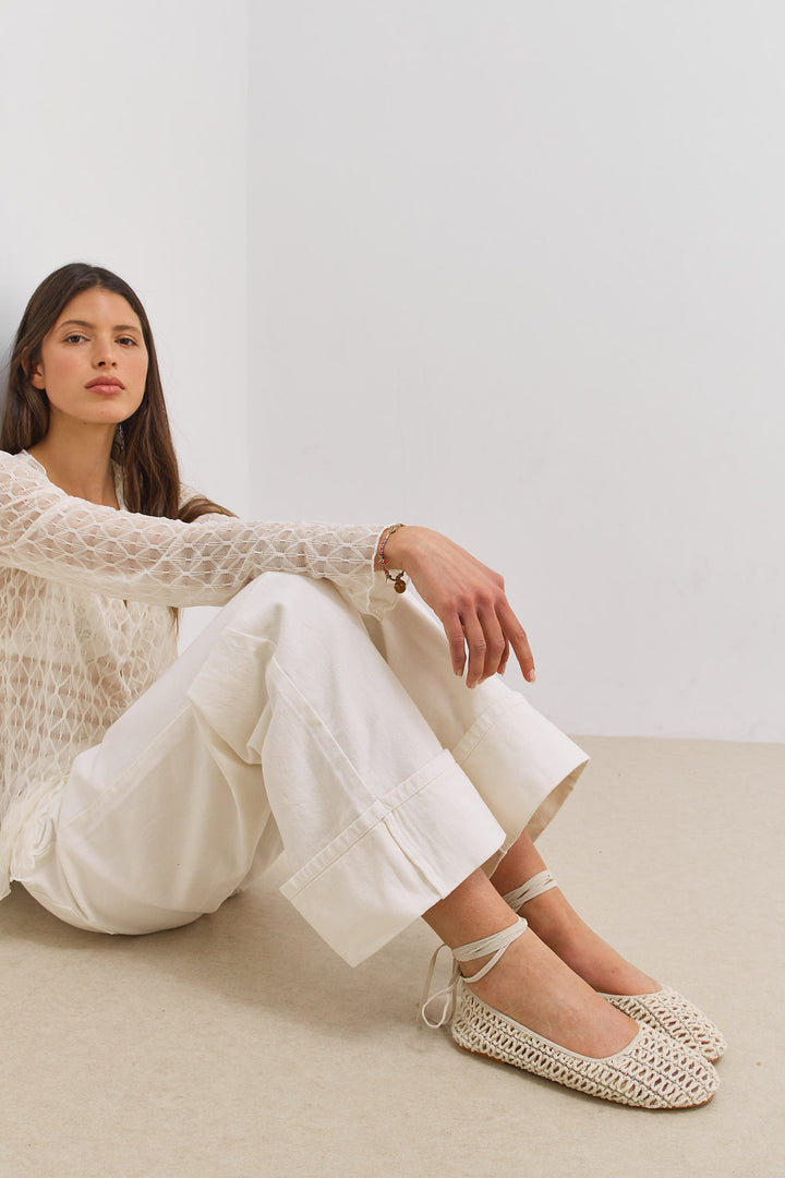 נעלי בובה טיה קרושה | שמנת