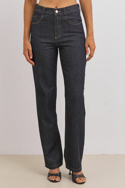 מכנסי ג'ינס בראד תיפורים בולטים | ג'ינס כהה